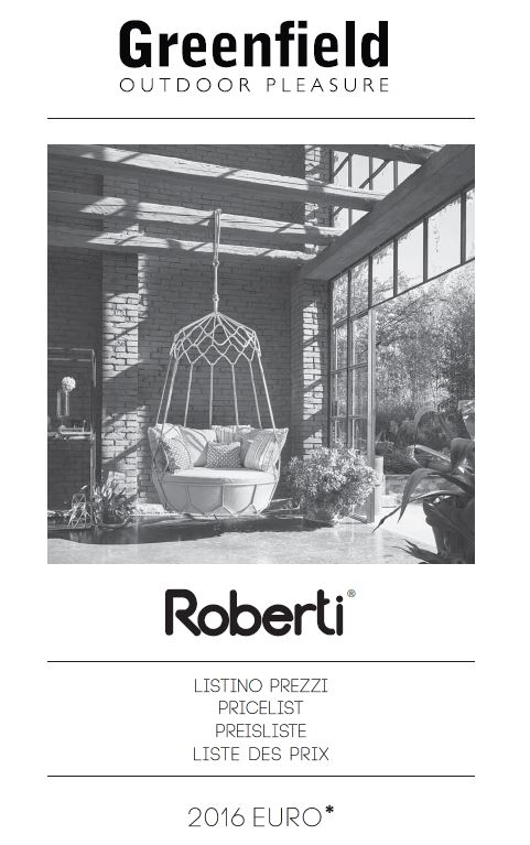 ROBERTI LISTINO PREZZI 2016 GREENFIELD